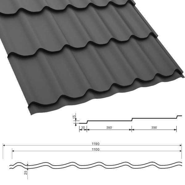МеталочерепицяМОНТЕРЕЙ LEMBERG