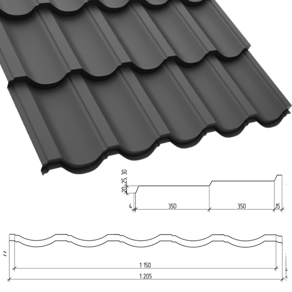 МеталочерепицяМОДЕРН ELITE