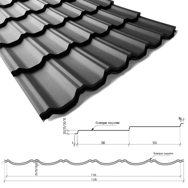 МеталочерепицяОНІКС PRIME